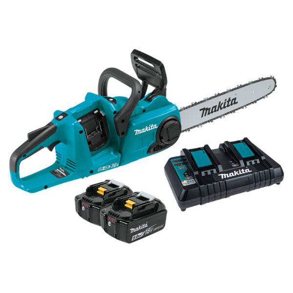 Makita XCU03PT Kit de Motosierra Sin Escobillas de 14'' 36V (18V X2) LXT (5.0Ah)