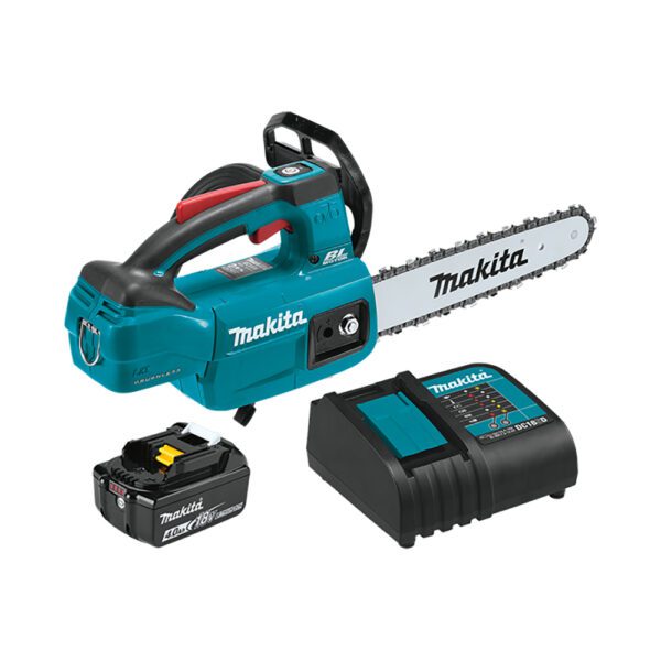 Makita XCU06SM1 Kit de Motosierra de Mango Superior Inalámbrica 18V LXT Litio-Ion de 10'' (4.0Ah)
