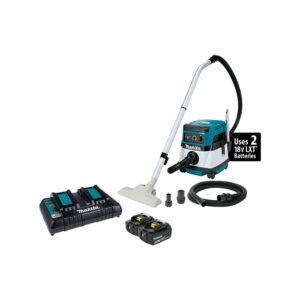 Makita XCV04PT Kit de Aspiradora/Extractor de Polvo Seco con Filtro HEPA 36V (18V X2) LXT/Corded de 2.1 Galones (5.0Ah)