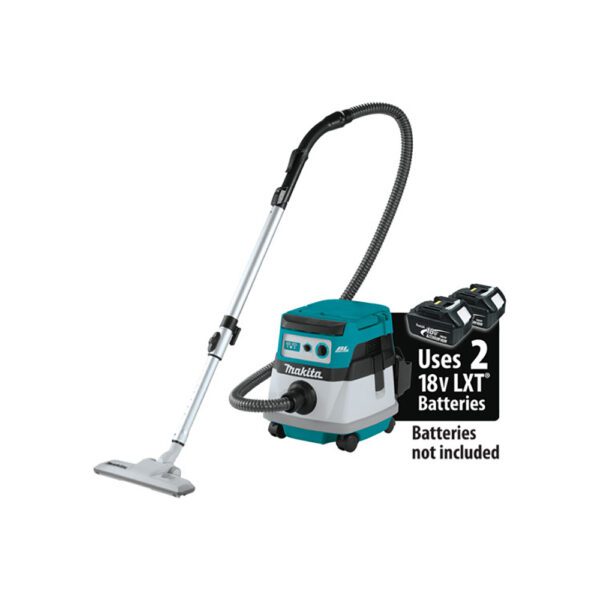 Makita XCV20Z Aspiradora/Extractor de Polvo Húmedo/Seco Sin Escobillas 36V (18V X2) LXT, Solo Herramienta