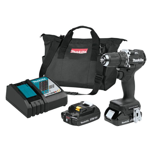 Makita XFD15RB 18V LXT Kit de Taladro/Atornillador Sub-Compacto sin Escobillas Inalámbrico de 1/2'' (2.0Ah)