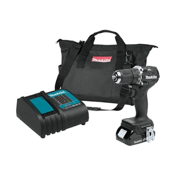 Makita XFD15SY1B 18V LXT Kit de Taladro/Atornillador Sub-Compacto sin Escobillas Inalámbrico de 1/2'' (1.5Ah)