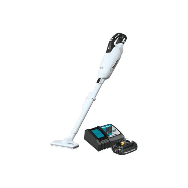 Makita XLC05R1WX4 Kit de Aspiradora Compacta Sin Escobillas Inalámbrica de 3 Velocidades 18V LXT Litio-Ion, con Botón de Presión y Bolsa de Polvo (2.0Ah)