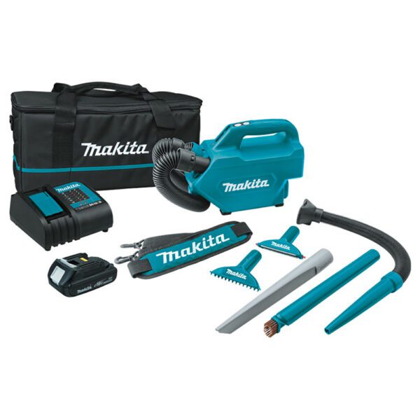 Makita XLC07SY1 Kit de Aspiradora Portátil Compacta de Canister 18V LXT Litio-Ion (1.5Ah)