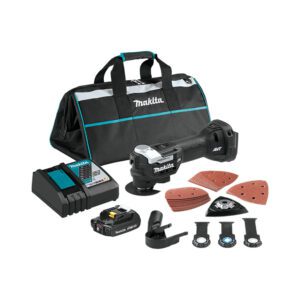 Makita XMT04R1B 18V LXT Litio-Ion Kit de Herramienta Multiusos Oscilante StarlockMax Sin Escobillas Sub-Compacta Inalámbrica (2.0Ah)