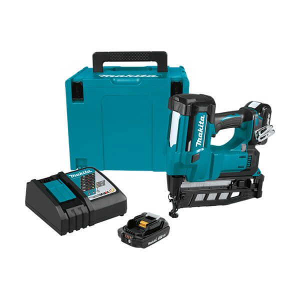 Makita XNB02RJ 18V LXT Kit de Clavadora de Acabado Recta Inalámbrica de Ion-Litio de 2-1/2'', 16 Ga. (2.0Ah)