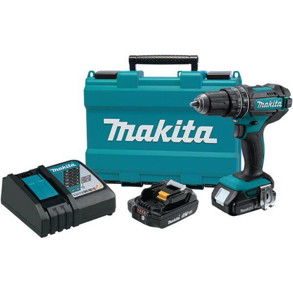 Makita XPH10R 18V LXT Kit Compacto de Taladro Percutor Inalámbrico de 1/2'' (2.0Ah)