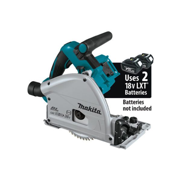 Makita XPS02ZU Sierra Circular Inmersión Sin Escobillas de 6-1/2'' con AWS 36V (18V X2) LXT, Solo Herramienta