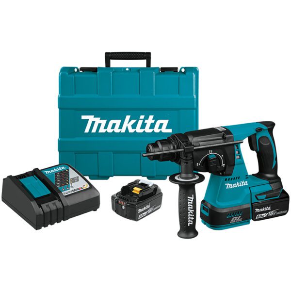 Makita XRH01T 18V LXT Kit de Martillo Rotativo SDS-PLUS Inalámbrico sin Escobillas de Ion-Litio (5.0Ah)