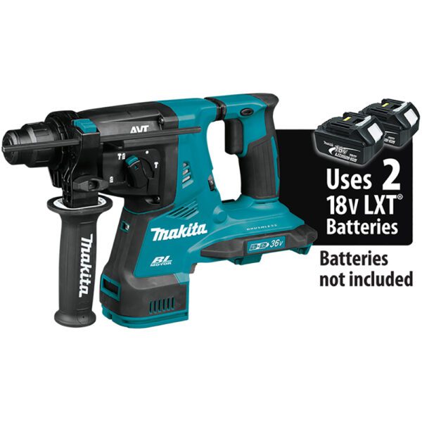 Makita XRH10Z 36V (18V X2) LXT Martillo Rotativo SDS-PLUS AVT sin Escobillas de Ion-Litio, AFT, AWS Capable, Solo Herramienta