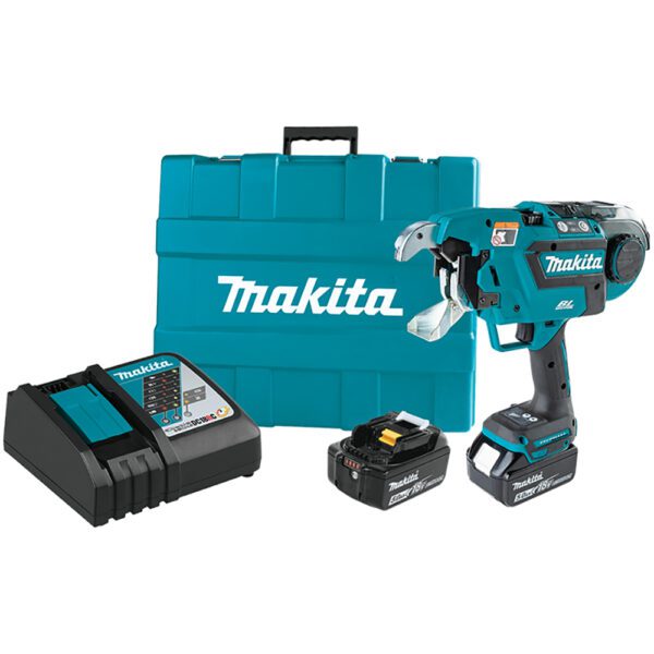 Makita XRT02TK 18V LXT Kit de Herramienta Inalámbrica sin Escobillas de Atado de Varillas de Gran Capacidad (5.0Ah)