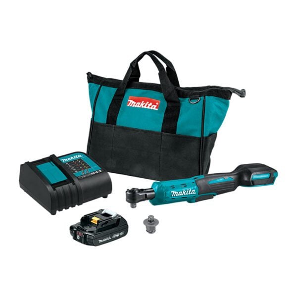 Makita XRW01SR1 18V LXT Kit de Llave de Trinquete Inalámbrica de Ion-Litio de 3/8'' / 1/4'' (2.0Ah)