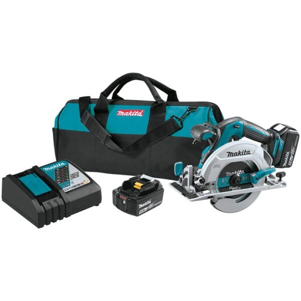 Makita XSH03T Kit de Sierra Circular Inalámbrica Sin Escobillas de 6-1/2'' 18V LXT Litio-Ion (5.0Ah)