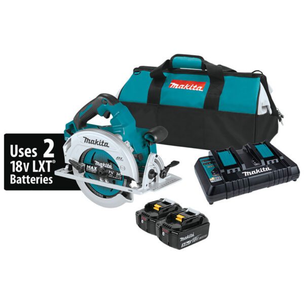 Makita XSH06PT Kit de Sierra Circular Sin Escobillas de 7-1/4'' 36V (18V X2) LXT (5.0Ah)