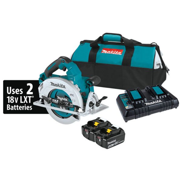 Makita XSH07PTU Kit de Sierra Circular Sin Escobillas de 7-1/4'' con AWS 36V (18V X2) LXT (5.0Ah)
