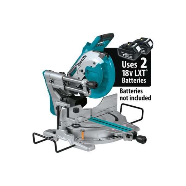 Makita XSL06Z Sierra Ingletadora Compuesta Deslizante Dual-Bevel Sin Escobillas de 10'' 36V (18V X2) LXT con Láser, Solo Herramienta
