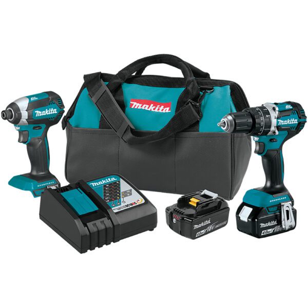 Makita XT269M 18V LXT Kit Combo Inalámbrico sin Escobillas de Ion-Litio de 2 Piezas (4.0Ah)