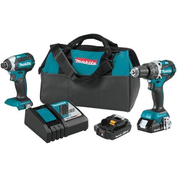Makita XT269R 18V LXT Kit Combo Inalámbrico Compacto sin Escobillas de Ion-Litio de 2 Piezas (2.0Ah)
