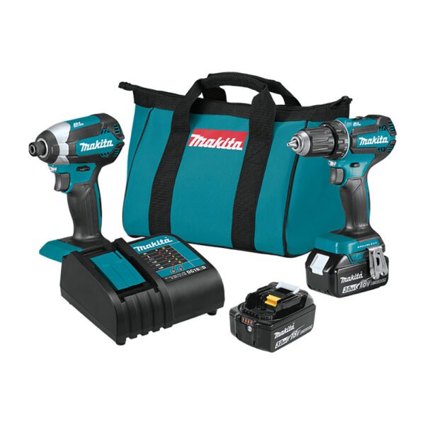 Makita XT281S 18V LXT Kit Combo Inalámbrico sin Escobillas de Ion-Litio 2 Piezas (3.0Ah)