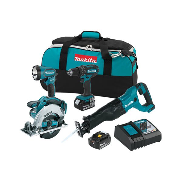 Makita XT442 18V LXT Kit Combo Inalámbrico de Ion-Litio de 4 Piezas (3.0Ah)