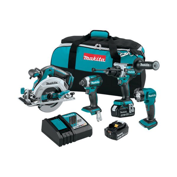Makita XT452T 18V LXT Kit Combo Inalámbrico sin Escobillas de Ion-Litio de 4 Piezas (5.0Ah)
