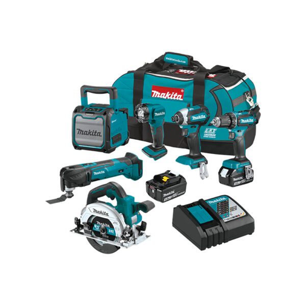 Makita XT613X1 18V LXT Kit Combo Inalámbrico de Ion-Litio de 6 Piezas (3.0Ah)