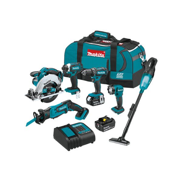 Makita XT614SX1 18V LXT Kit Combo Inalámbrico de Ion-Litio de 6 Piezas (3.0Ah)
