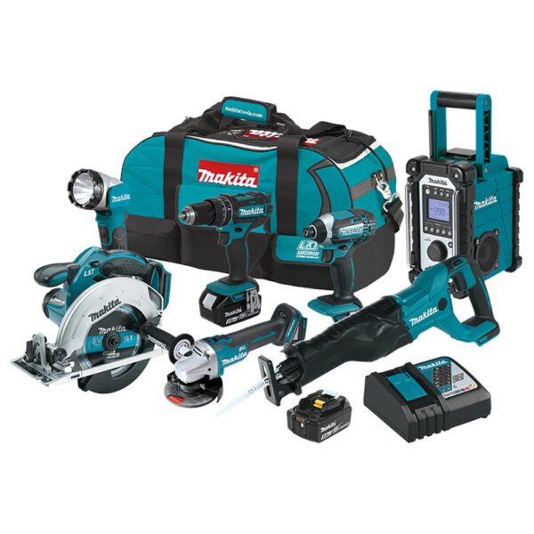 Makita XT704 18V LXT Kit Combo Inalámbrico de Ion-Litio de 7 Piezas (3.0Ah)