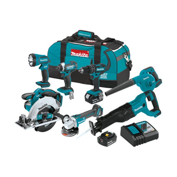 Makita XT706 18V LXT Kit Combo Inalámbrico de Ion-Litio de 7 Piezas (3.0Ah)