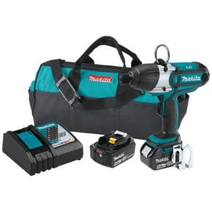 Makita XWT01T 18V LXT Kit de Llave de Impacto Inalámbrica Hexagonal de Cambio Rápido de 7/16'' (5.0Ah)