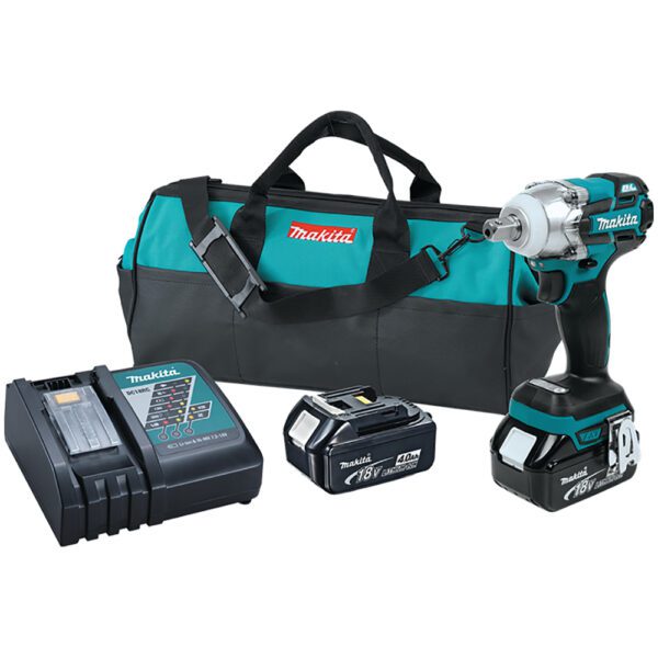 Makita XWT02 18V LXT Kit de Llave de Impacto Inalámbrica sin Escobillas de 3 Velocidades de 1/2''