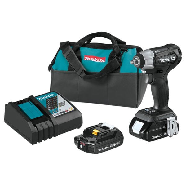 Makita XWT12RB 18V LXT Kit de Llave de Impacto Inalámbrica Sub-Compacta sin Escobillas de 3/8'' (2.0Ah)