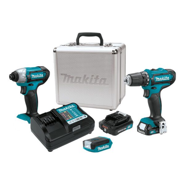 Makita CT321RX Kit Combo Inalámbrico de 3 Piezas con Batería de Litio-Ion CXT de 12V max (2.0Ah)