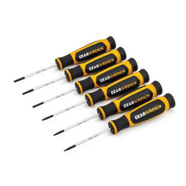 80056H GearWrench Juego de Mini Destornilladores de Material Dual de 6 Piezas Torx