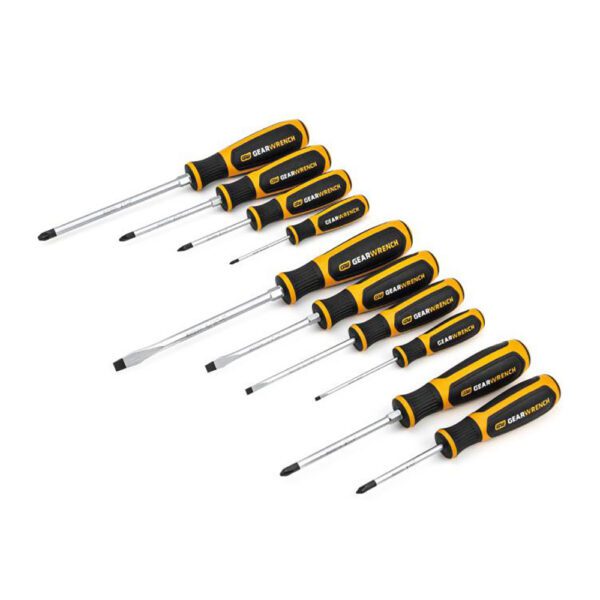 80060H GearWrench Juego de Destornilladores de Material Dual de 10 Piezas Phillips/Ranurado/Pozidriv