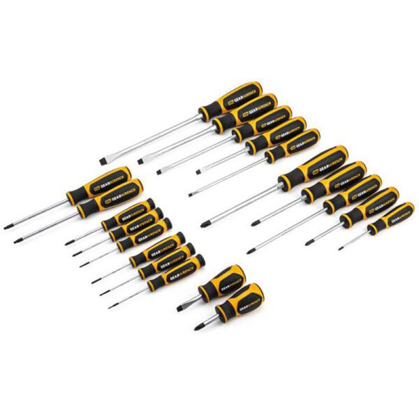80066H GearWrench Juego de Destornilladores de Material Dual de 20 Piezas Phillips/Ranurado/Torx