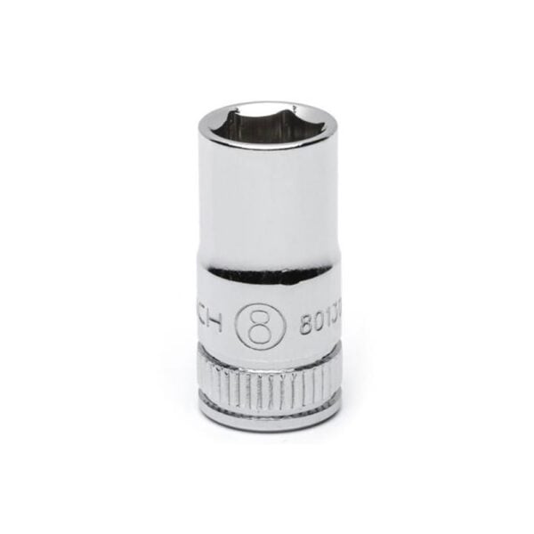 80130 GearWrench Dado Estandar 8mm de 6 Puntos con Impulsor Cuadrado de 1/4''