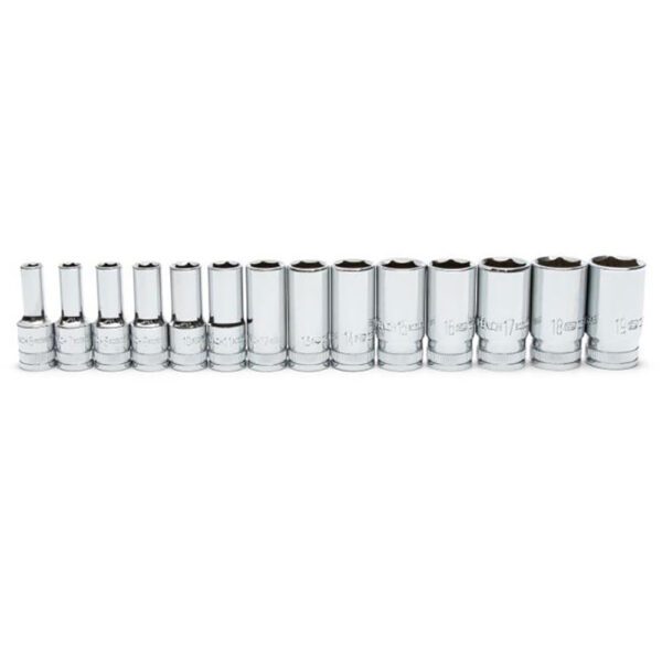 80554S-06 GearWrench Juego de Dados Métricos de 6 Puntas de Longitud Media de 3/8'' de 14 Piezas