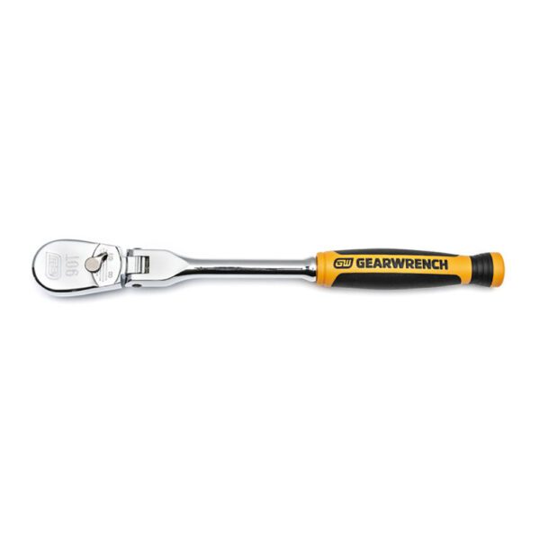 81009T GearWrench Trinquete de Lágrima con Cabeza Flexible de Doble Material de 90 Dientes de 1/4'' de 8''