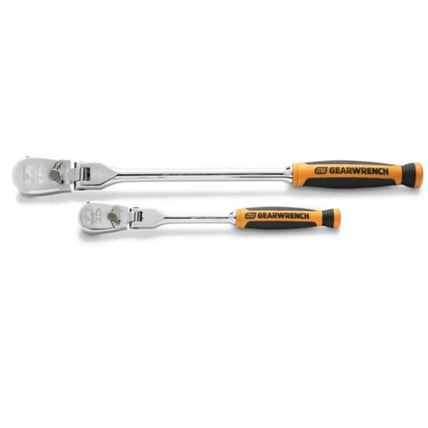 81204P GearWrench Juego de Trinquete Teardrop Flexible con Agarre Amortiguado 120XP con Impulsor de 1/4'' y 3/8'' de 2 Piezas