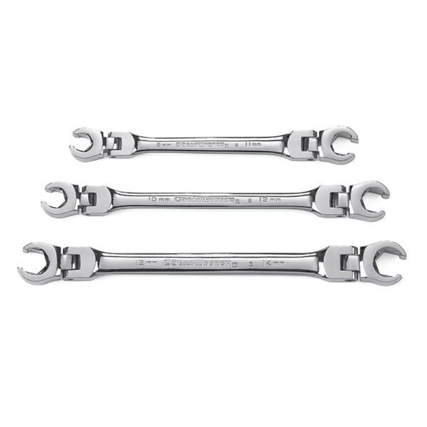 81915 GearWrench Juego de Llaves de Tuerca Abocinada Flex Metrico de 3 Piezas