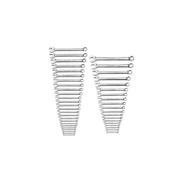 81919 GearWrench Juego de Llaves de Combinacion Largos de 12 Puntos SAE/Metricos de 44 Piezas