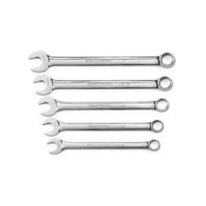 81921 GearWrench Juego de Llaves de Combinacion Largos de 12 Puntos de 5 Piezas