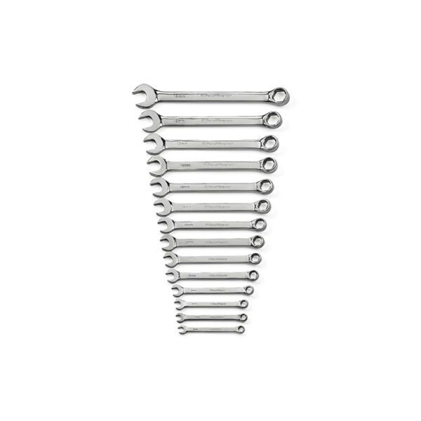 81925 GearWrench Juego de Llaves de Combinacion Pulidos Completos de 6 Puntos Metricos de 14 Piezas