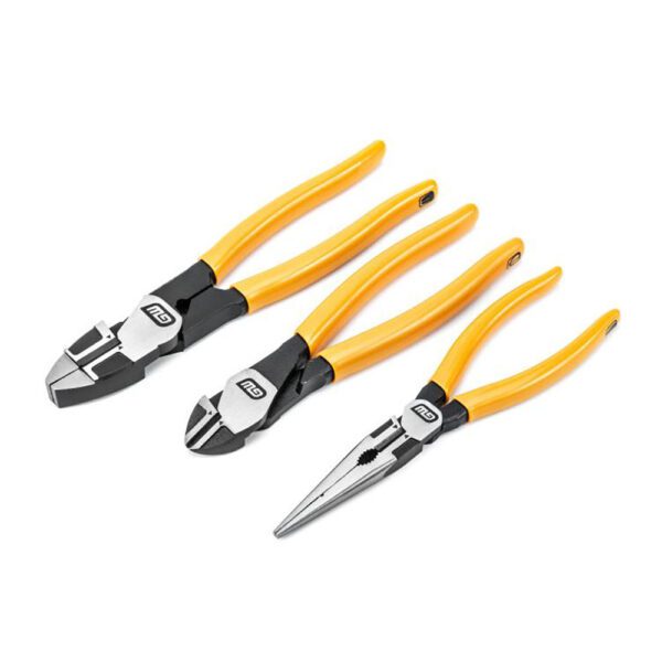 82202-06 GearWrench Juego de 3 Pinzas Pitbull Electricista con Mango Recubierto