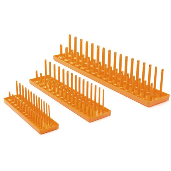 83119 GearWrench Juego de 3 Bandejas de Almacenamiento de Dados Métricos Naranjas de 1/4'', 3/8'' y 1/2''