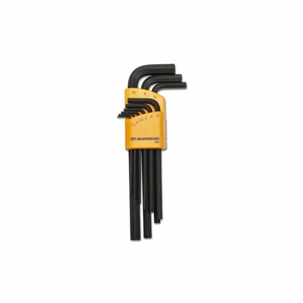 83519 GearWrench Juego de 9 Llaves Hexagonales de Brazo Largo Métricas