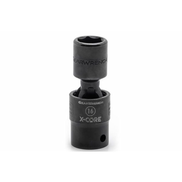 84726 GearWrench Dado de Impacto Estándar Métrico sin Pasador X-Core con Accionamiento de 1/2'' de 16mm