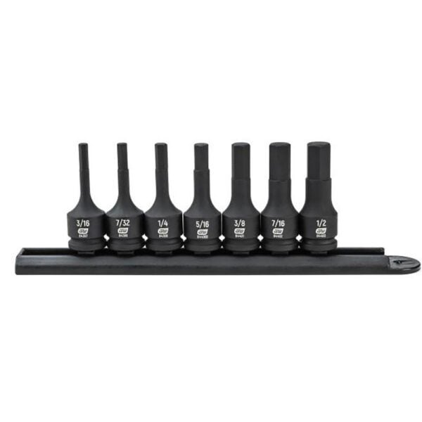 84913 GearWrench Juego de Dado de Impacto Profundo con Punta Hexagonal de 3/8'' de 7 Piezas