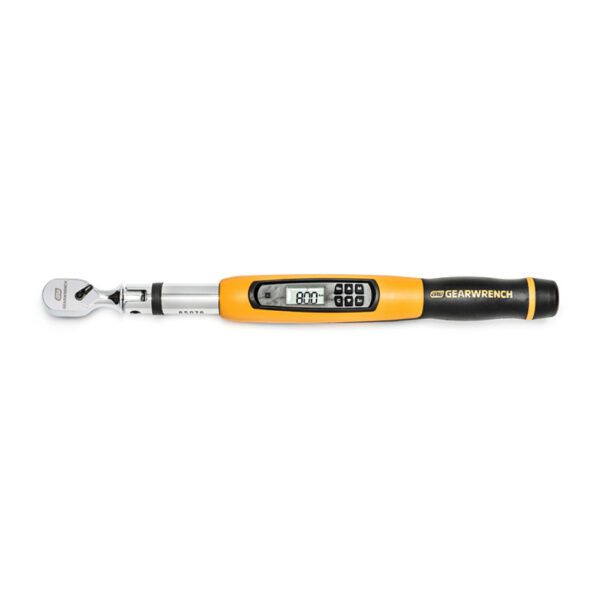 85078 GearWrench Llave de Torque Electrónica con Cabeza Flexible y Ángulo de 3/8'' de 10-100 ft/lbs